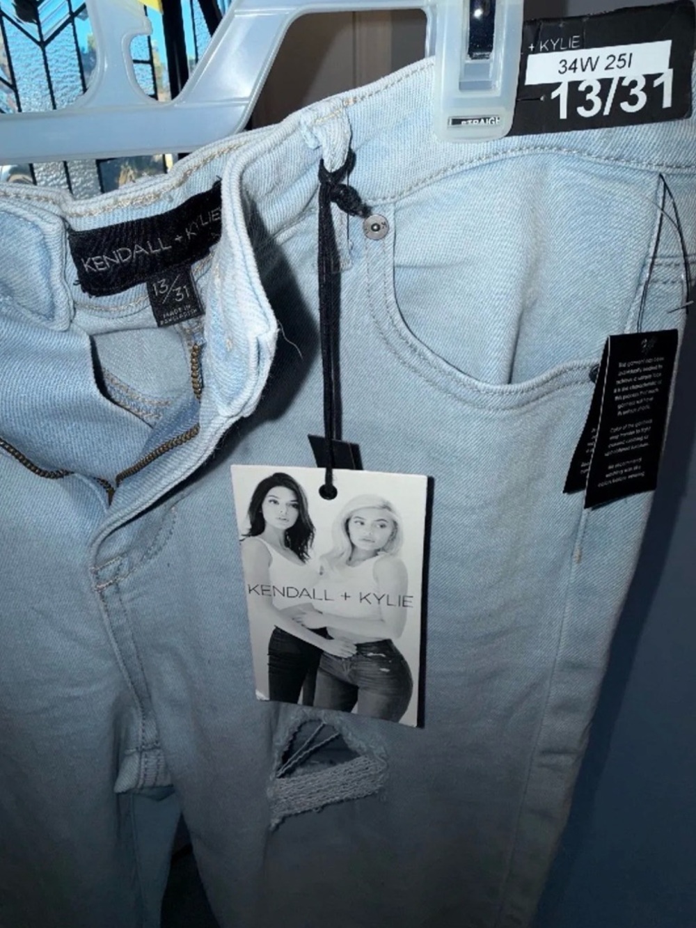 Kendall & Kylie Light Wash Distressed Jeans - Picture 2 of 5